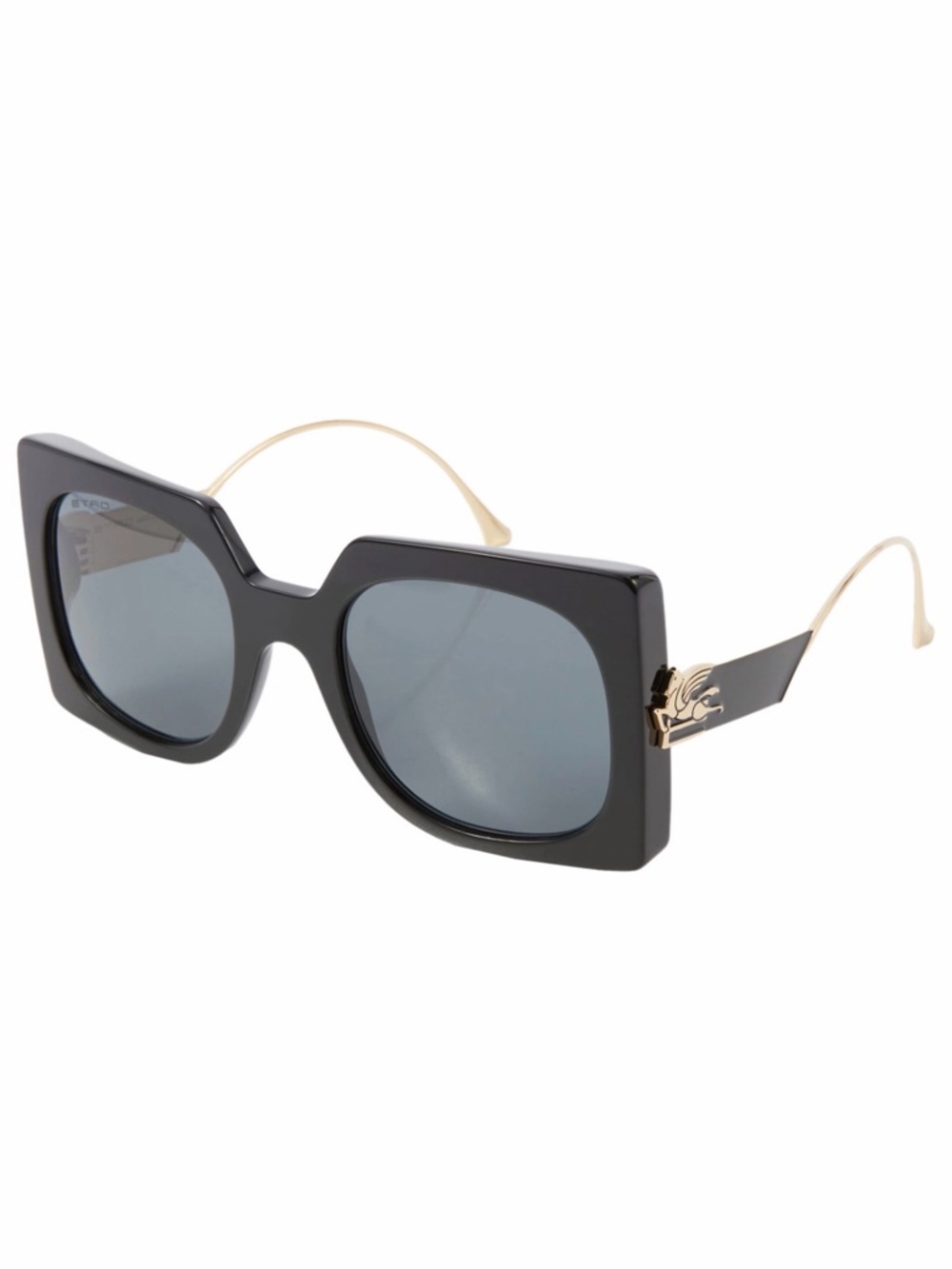 ETRO Sunglasses ETRO0026/S 807IR Oversized Square Black Frame New Authentic - Picture 7 of 11